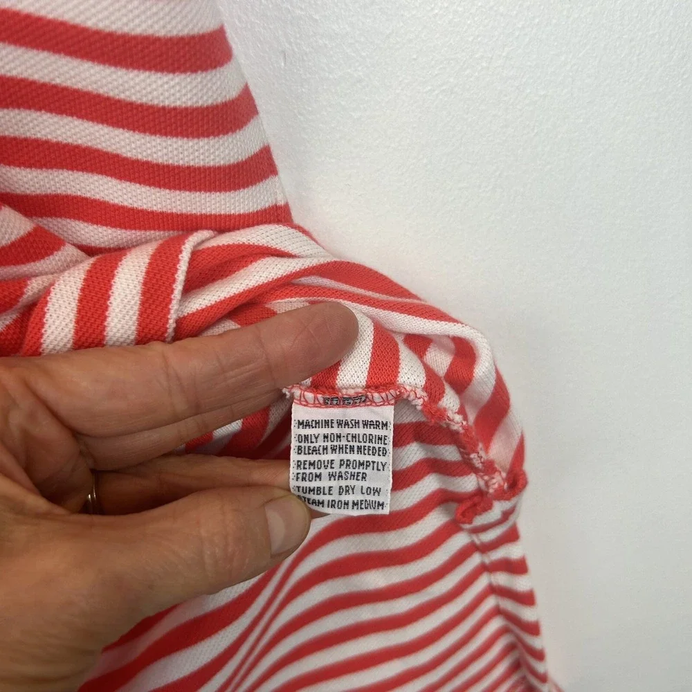 Polo Ralph Lauren Shirt Men Large Striped Red Pony Logo Casual Preppy Golf